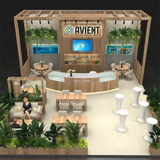 rendering of trade show booth